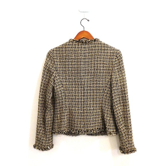 Tweed Collarless Blazer - Picture 3 of 4